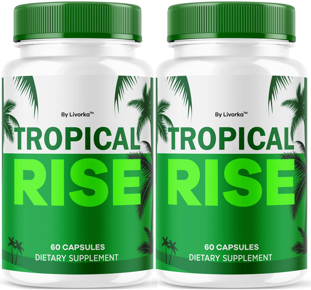 LIVORKA Tropical Rise bottle front, bold branding for daily vitality
