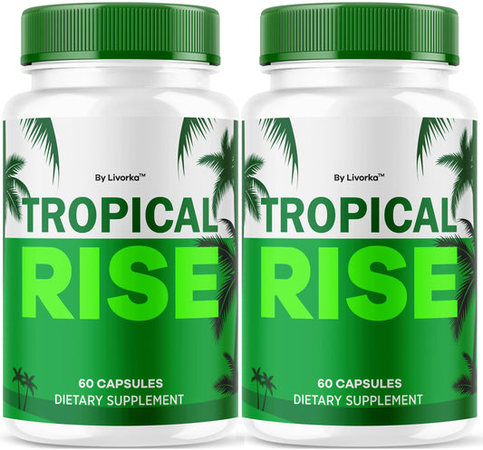 LIVORKA Tropical Rise bottle front, bold branding for daily vitality