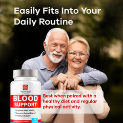 LIVORKA Trusted Relief Blood Support capsules dosage image illustrates daily use routine.