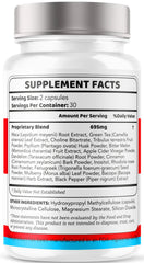 LIVORKA Trusted Relief Blood Support bottle shown with glass of water for easy intake.