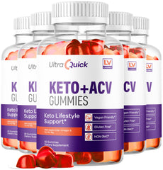 LIVORKA UltraQuick Keto ACV Gummies 5-pack bottle front for daily wellness support.