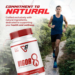 LIVORKA Vigor 8 premium formula label emphasizing high-quality ingredients.