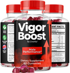 LIVORKA VigorBoost Gummies bottle cap glistening, suggesting premium formula.