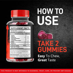 VigorBoost Gummies ingredients panel highlights natural components.