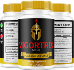 LIVORKA Vigortrix bottle back-label with dosage guidance
