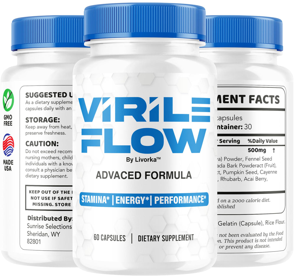 Blister pack image representing secure, portable packaging for LIVORKA Virile Flow.