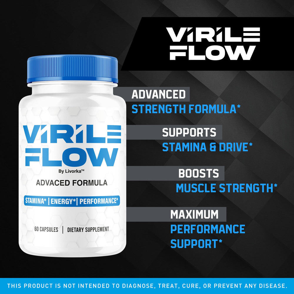 LIVORKA Virile Flow capsules closeup, smooth texture for easy daily intake.