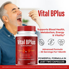 LIVORKA Vital BPlus bottle back shows label details and ingredient highlights.