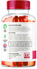 LIVORKA X10 Boost Keto ACV Gummies nutrition facts panel for at-a-glance info.