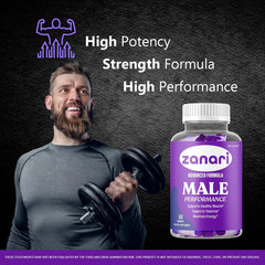 Natural ingredients badge on Zanari Gummies packaging highlighting clean formula