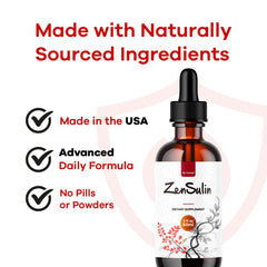 Closeup of the ZenSulin Drops cap and dropper.