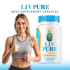 LIVORKA Liv Pure bottle label emphasizes premium ingredients for daily vitality.