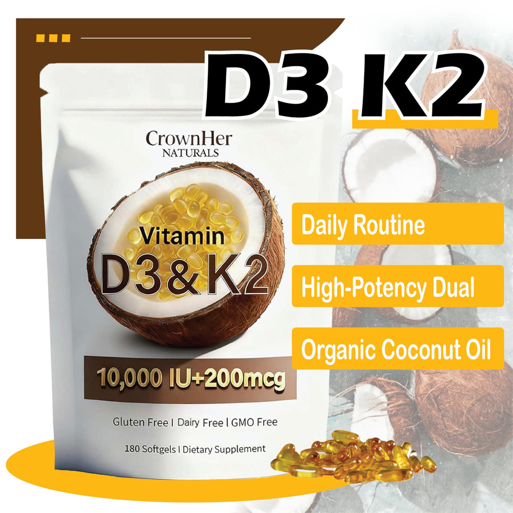 Close-up of D3 K2 softgels designed for easy absorption.