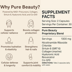 GMP-certified facility label signals strict quality control for Pure Beauty production.