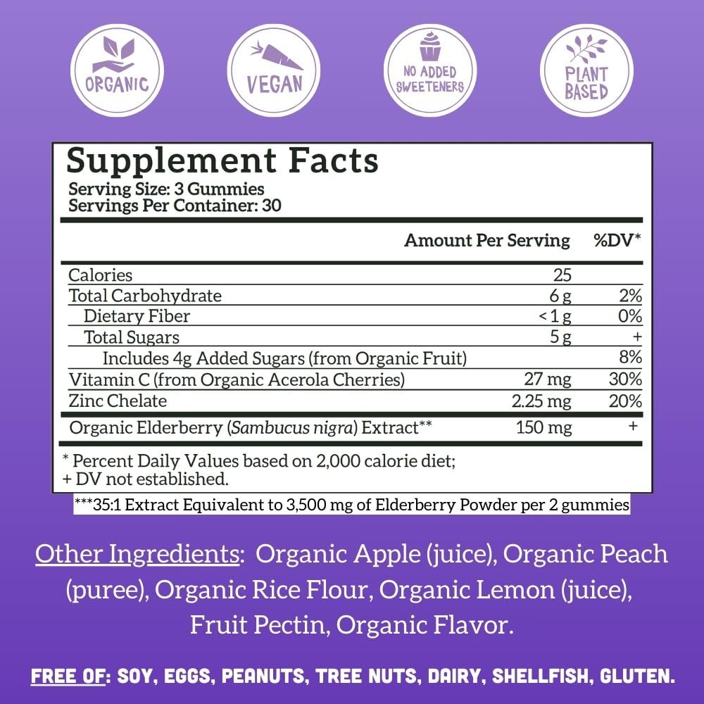 Llama Naturals elderberry gummies on a shelf emphasizing immunity support