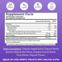 Llama Naturals elderberry gummies on a shelf emphasizing immunity support