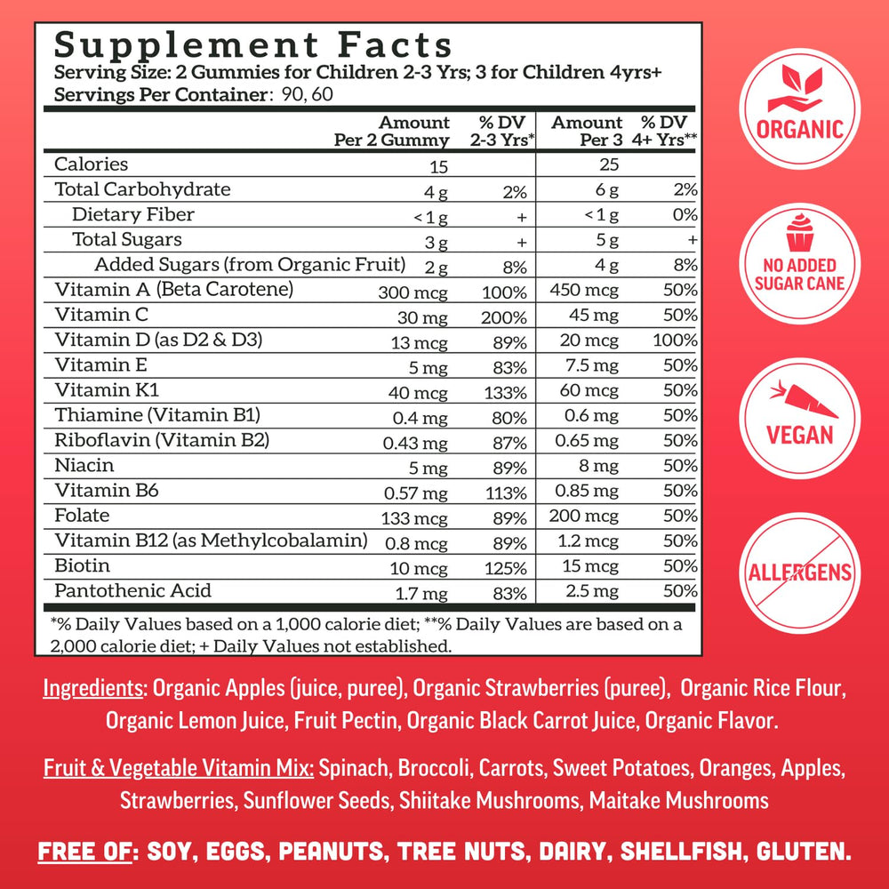 Llama Naturals gummies closeup strawberry texture for kid-friendly vitamins.