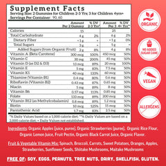 Llama Naturals gummies closeup strawberry texture for kid-friendly vitamins.