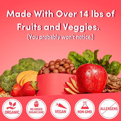 Llama Naturals multivitamin real fruit ingredients highlight