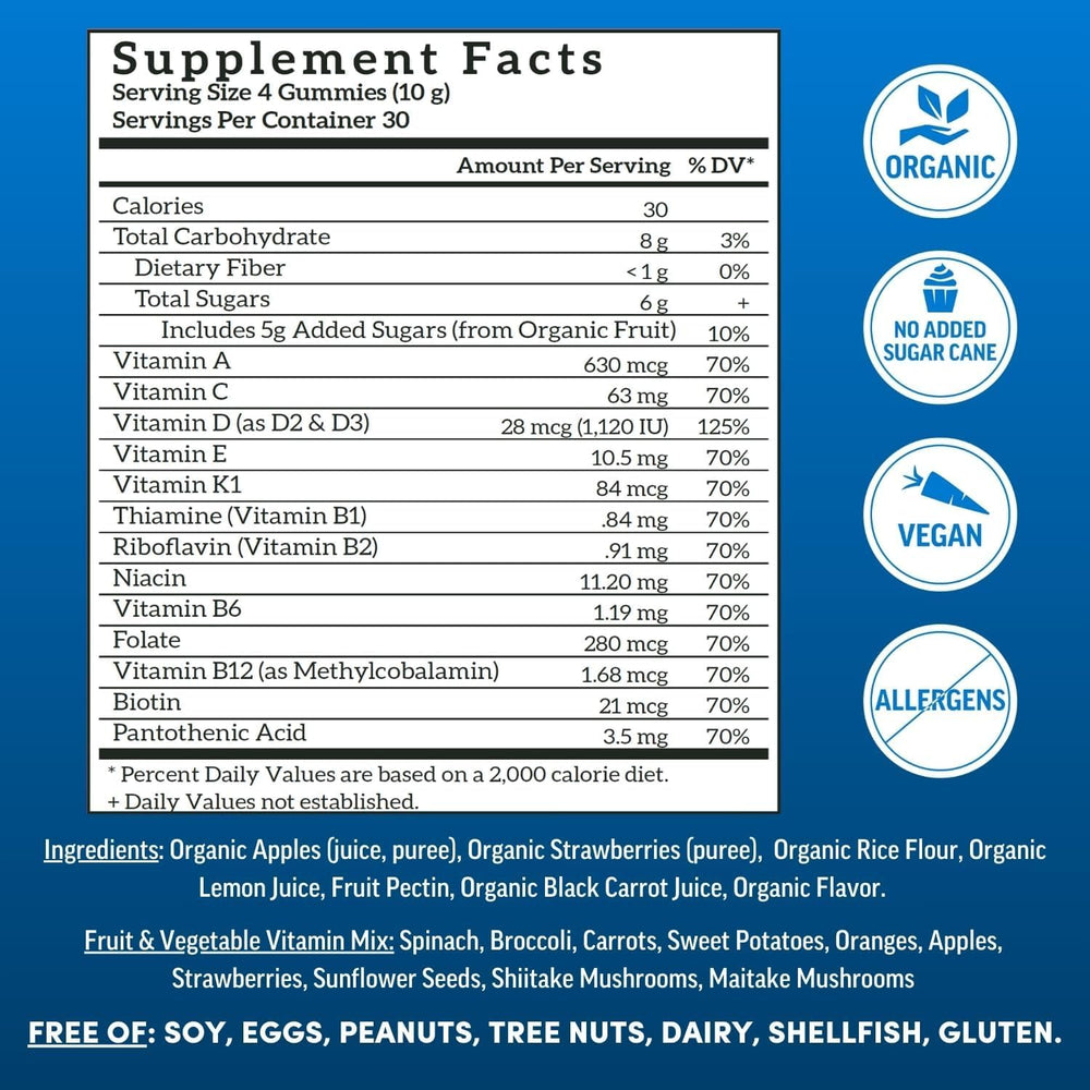 Llama Naturals organic fruit and vegetable blend supports whole-food vitamin intake.