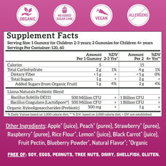Llama Naturals organ ic XOS prebiotic label on packaging.