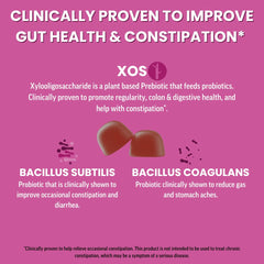 Llama Naturals probiotic gummy close-up with delicious mixed berry flavor