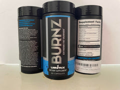 LMNITRIX Burnz HD Extreme Thermogenic packaging highlights premium formulation and appetite support.