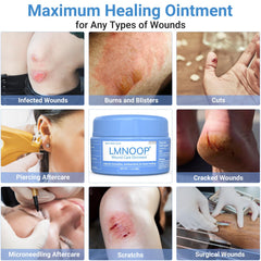 LMNOOP Wound Ointment on burns and surgical sites offering soothing support