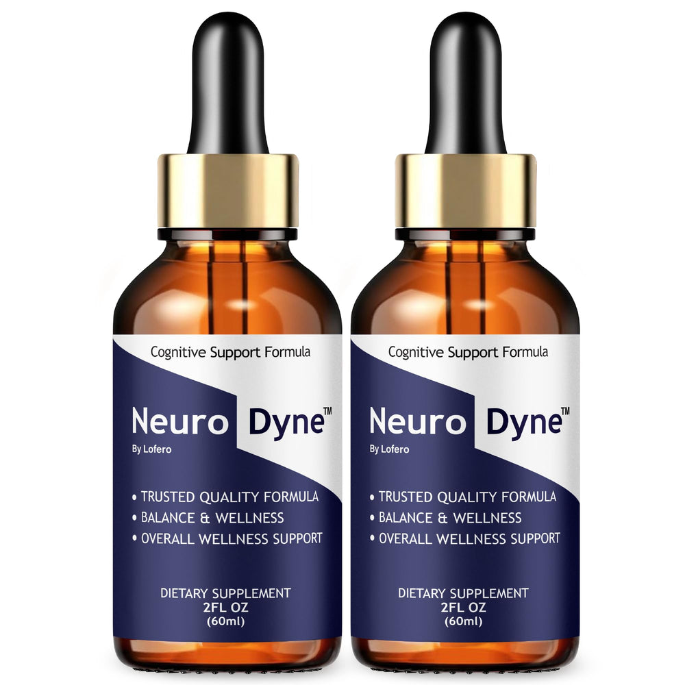 Lofero NeuroDyne Drops bottle shown for daily focus support