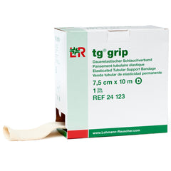 Lohmann & Rauscher Tg Grip Size D bandage showing light compression for support and dressing retention