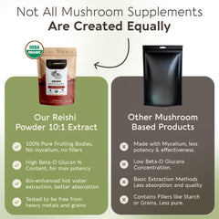 Longevity Botanicals Reishi powder serving scoop with 60 servings label.