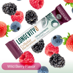 Longevity Rx prepared hydration drink in a glass ready to sip.