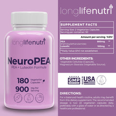 Closeup of NeuroPEA capsules highlighting micronized absorption for better uptake.