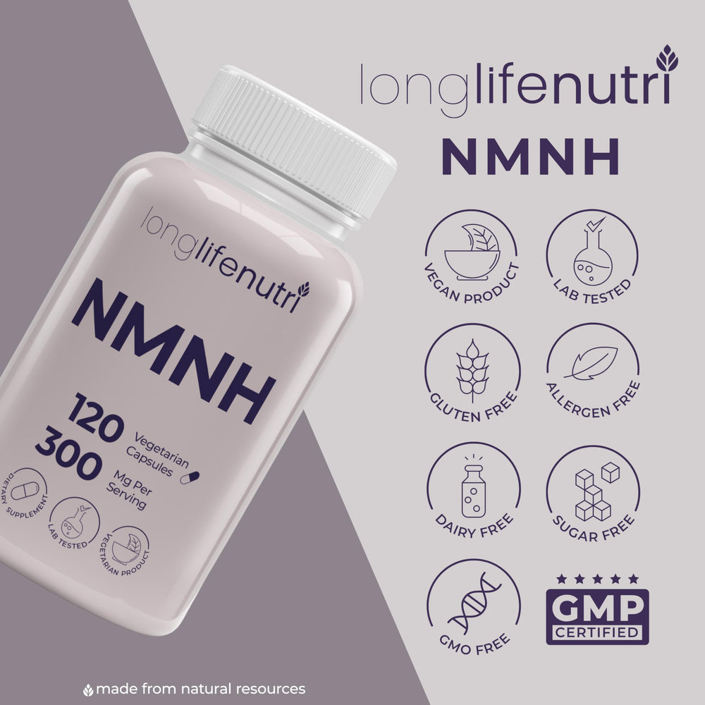 Included premium pill organizer with LongLifeNutri NMNH for organized routines