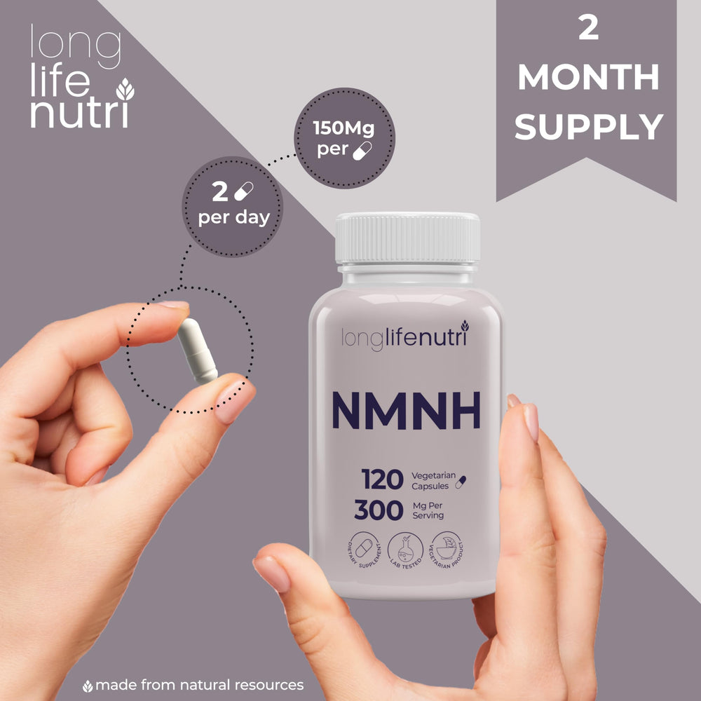 LongLifeNutri NMNH bottle with Made in USA label indicating quality
