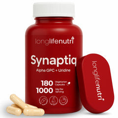 Synaptiq 1000mg bottle front for daily focus support.