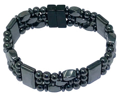 Look Sharp Magnetic Hematite Bracelet three-strand beads for everyday wear