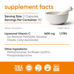 Loriináe liposomal vitamin C capsules closeup highlighting absorption-focused delivery