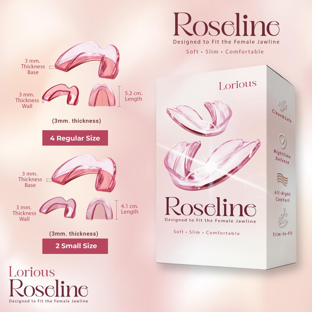 LORIOUS pink moldable guards in two sizes offer a secure, comfortable fit.