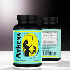 Lost Empire Herbs Athena packaging on shelf for easy daily use.