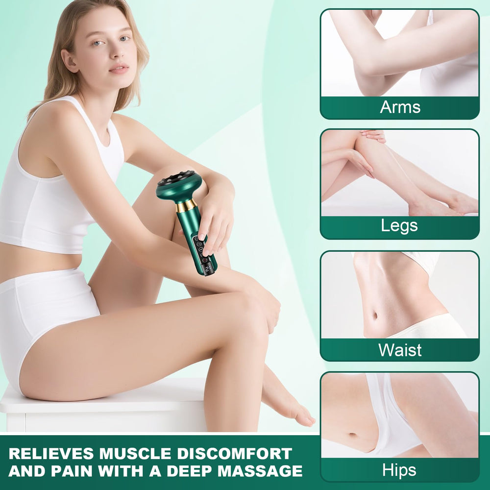 Lotpick rechargeable cordless massage device shown for use anywhere.