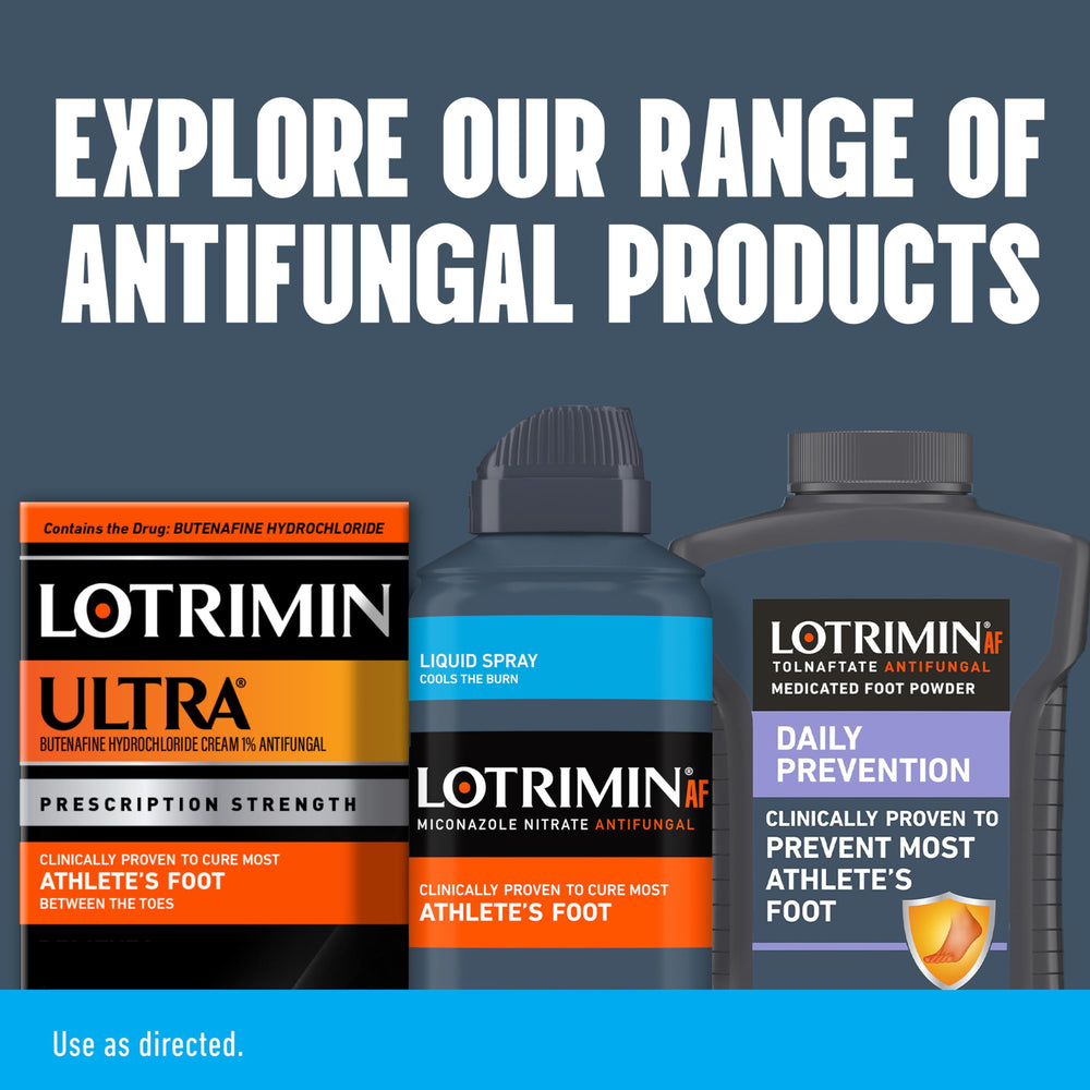 Lotrimin AF leaves feet dry and comfortable after application.