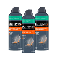 Lotrimin medicated powder spray front can for odor control and freshness