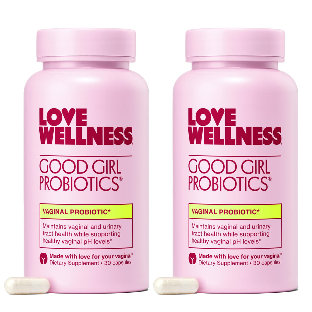 Love Wellness Good Girl Probiotics bottle - daily vaginal health support.