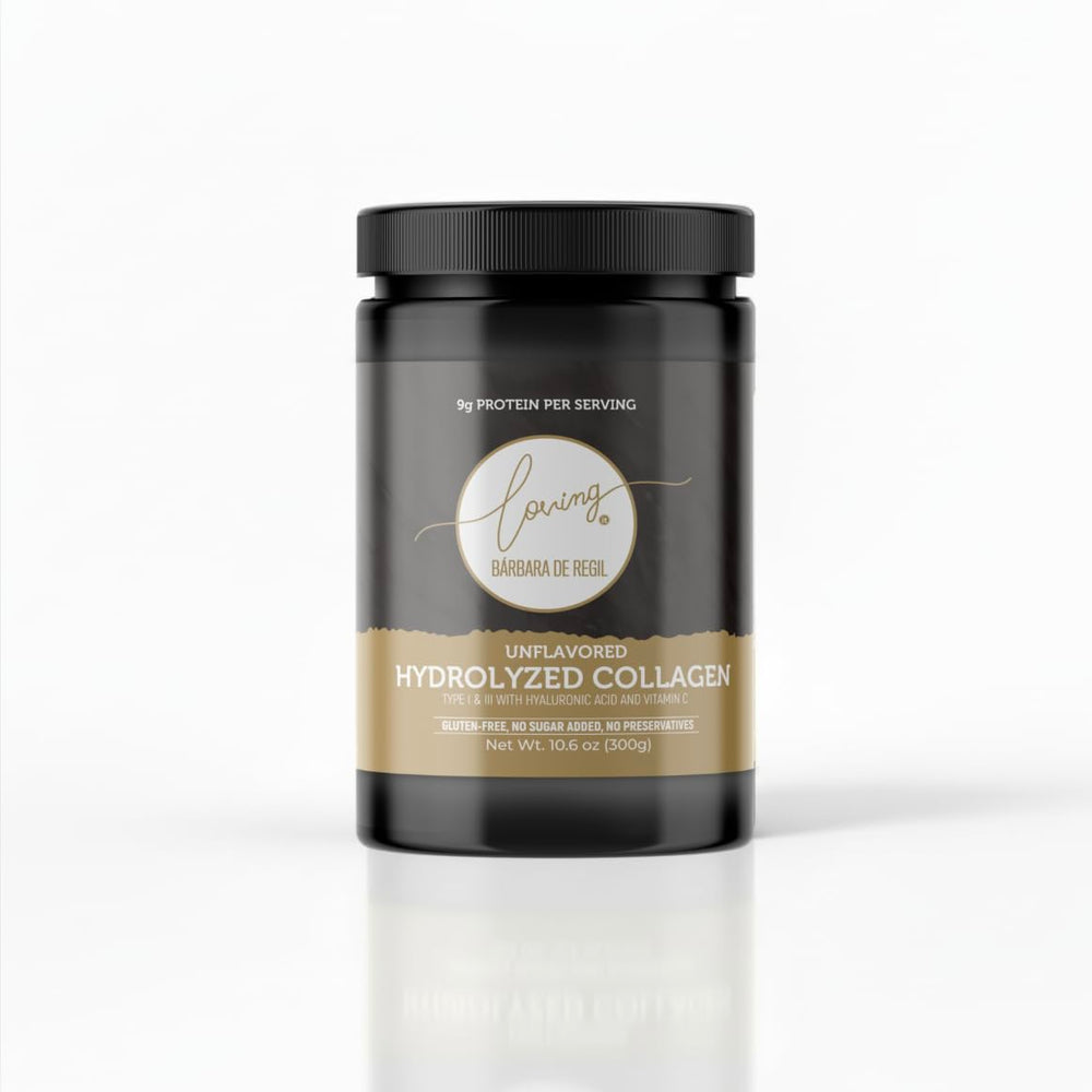 LOVING IT BÁRBARA DE REGIL hydrolyzed collagen unflavored powder for versatile smoothie blends.
