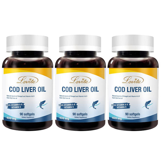 Lovita Cod Liver Oil mini softgels for easy swallowing and purity