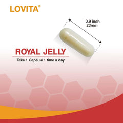 Lovita GMP-certified label on bottle ensuring quality and safety.