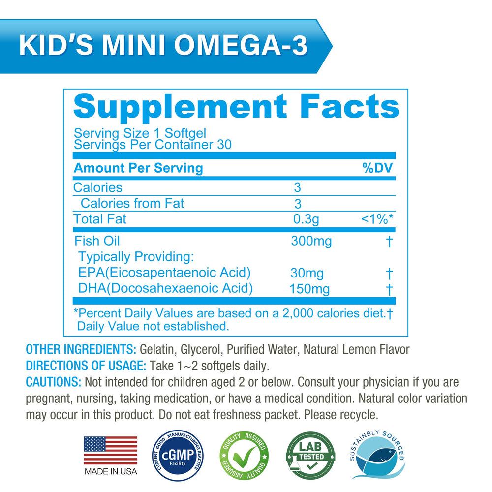 Three-pack Lovita Omega-3 display for convenient daily dosing for families.