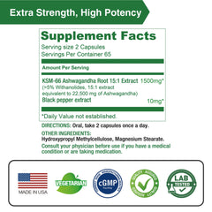 Close-up of Lovita KSM-66 Ashwagandha capsules, vegan formula for daily wellness.