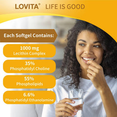 Lovita vegan non-GMO softgel, plant-based formulation for daily use